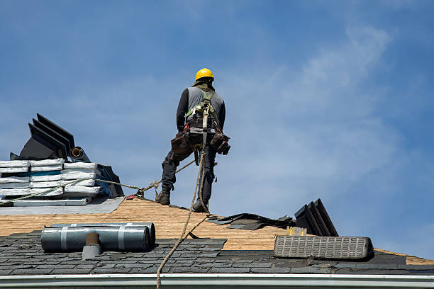Professional Gutter Installation technician working in Eastport, ID